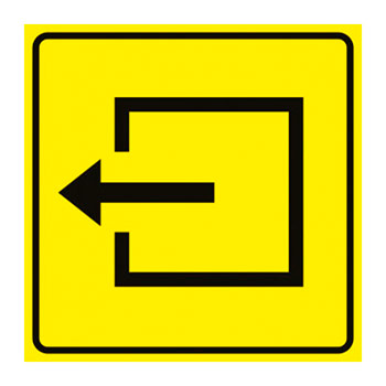 Визуальная пиктограмма «Выход из помещения», ДС22 (полистирол 3 мм, 150х150 мм)